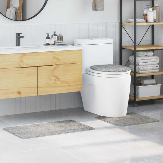 Anti-Rutsch Badematten-Set 3 pcs Grau 50 x 50 cm PP