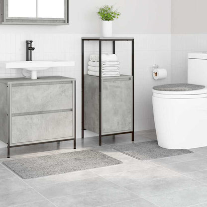 Anti-Rutsch Badematten-Set 3 pcs Grau 50 x 50 cm PP