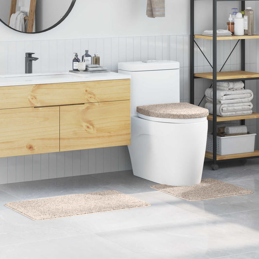 Anti-Rutsch Badematten-Set 3 pcs Creme PP