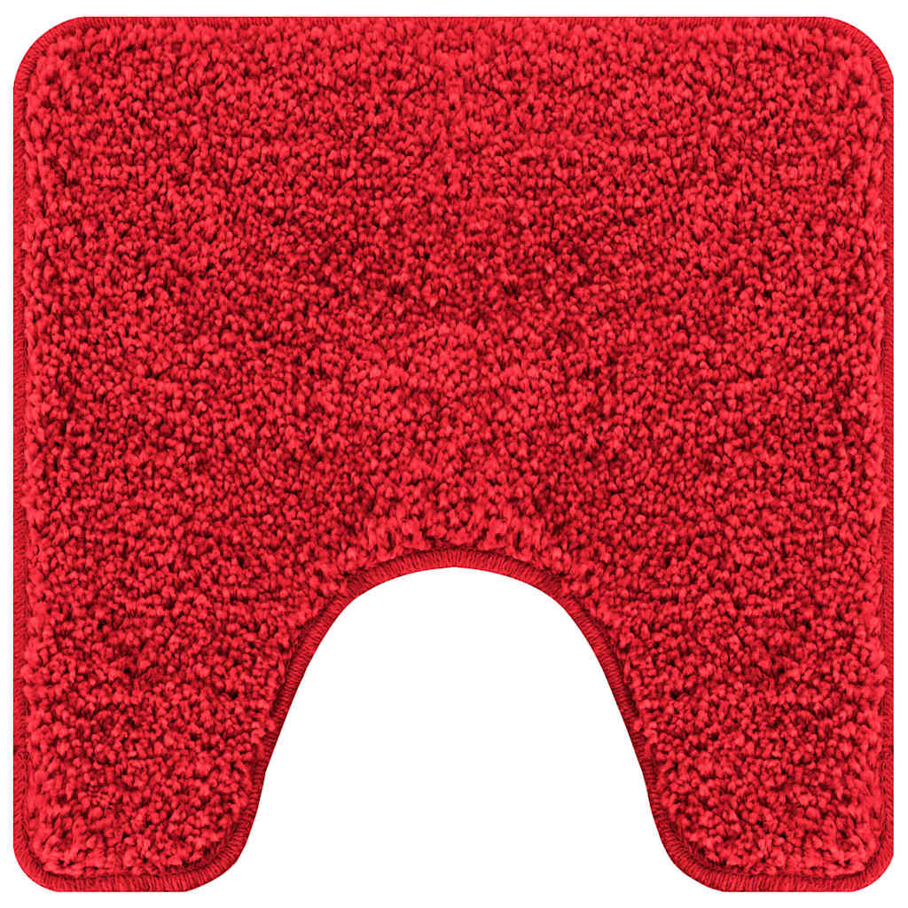 Anti-Rutsch Badematten-Set 3 pcs Rot 50 x 50 cm PP