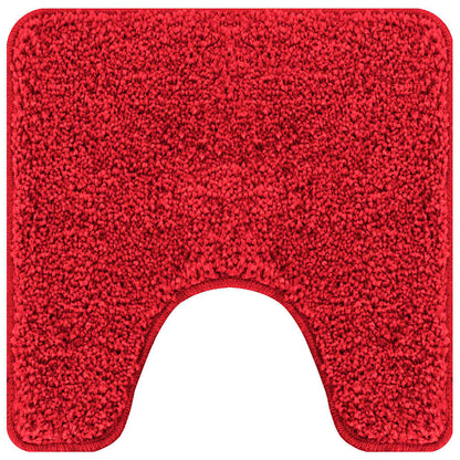 Anti-Rutsch Badematten-Set 3 pcs Rot 50 x 50 cm PP