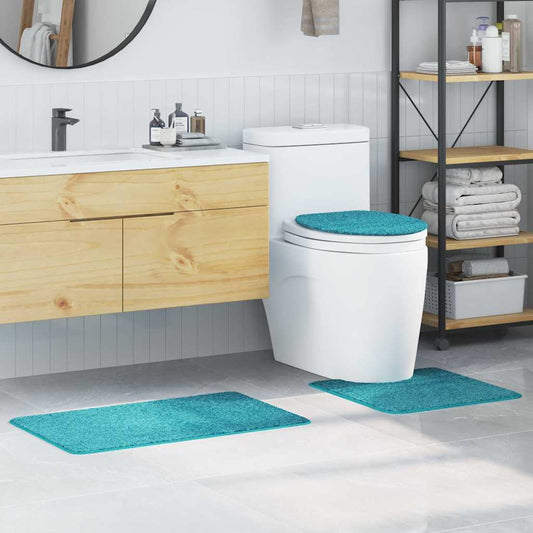 Anti-Rutsch Badematten-Set 3 pcs Türkis 50 x 50 cm PP