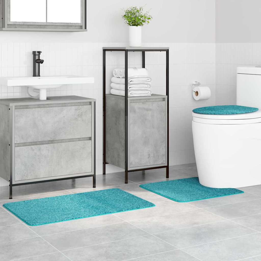 Anti-Rutsch Badematten-Set 3 pcs Türkis 50 x 50 cm PP