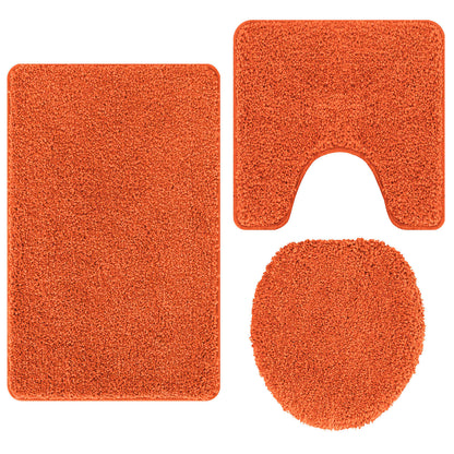 Anti-Rutsch Badematten-Set 3 pcs Orange PP