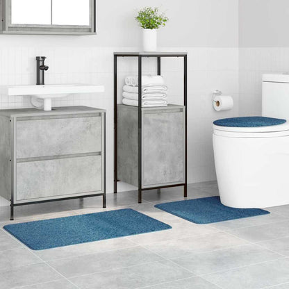 Anti-Rutsch Badematten-Set 3 pcs Blau 50 x 50 cm PP