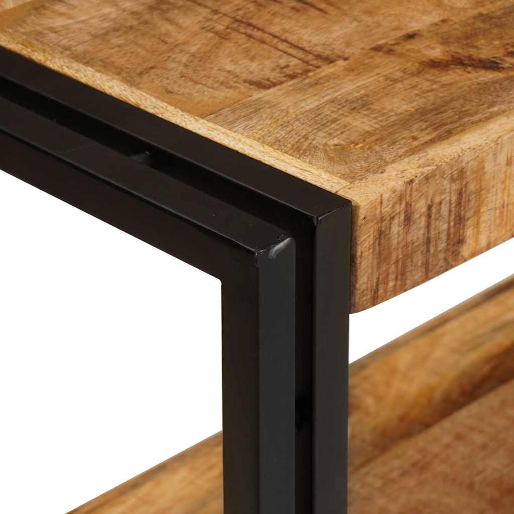 Konsolentisch mit Regal Braun 160 x 33 x 75 cm Massivholz Mango