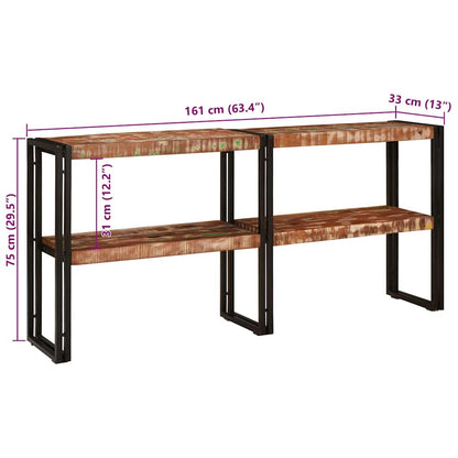 Konsolentisch Mehrfarbig 160 x 33 x 75 cm Massives Altholz
