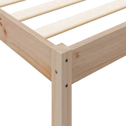 Bücherregalbett ohne Matratze 75x190 cm Massivholz Kiefer