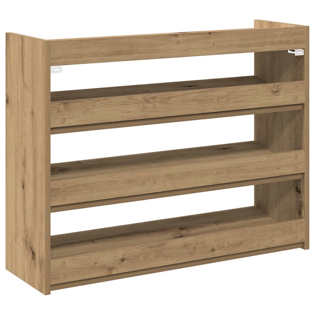 Schuhregal Artisan-Eiche 80x25x62 cm Holzwerkstoff