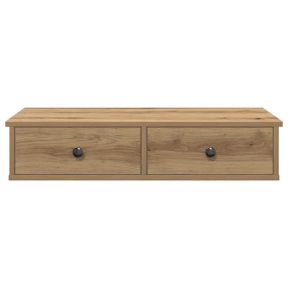 Wandregal mit Schubladen Artisan-Eiche 80x31x17cm Holzwerkstoff