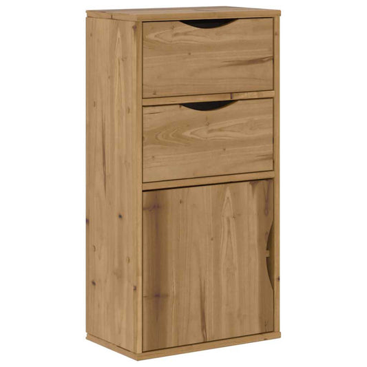 Beistellschrank mit Schubladen ODDA 40x24x79 cm Massivholz Kiefer