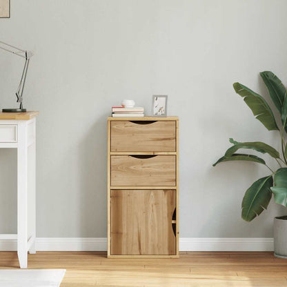 Beistellschrank mit Schubladen ODDA 40x24x79 cm Massivholz Kiefer