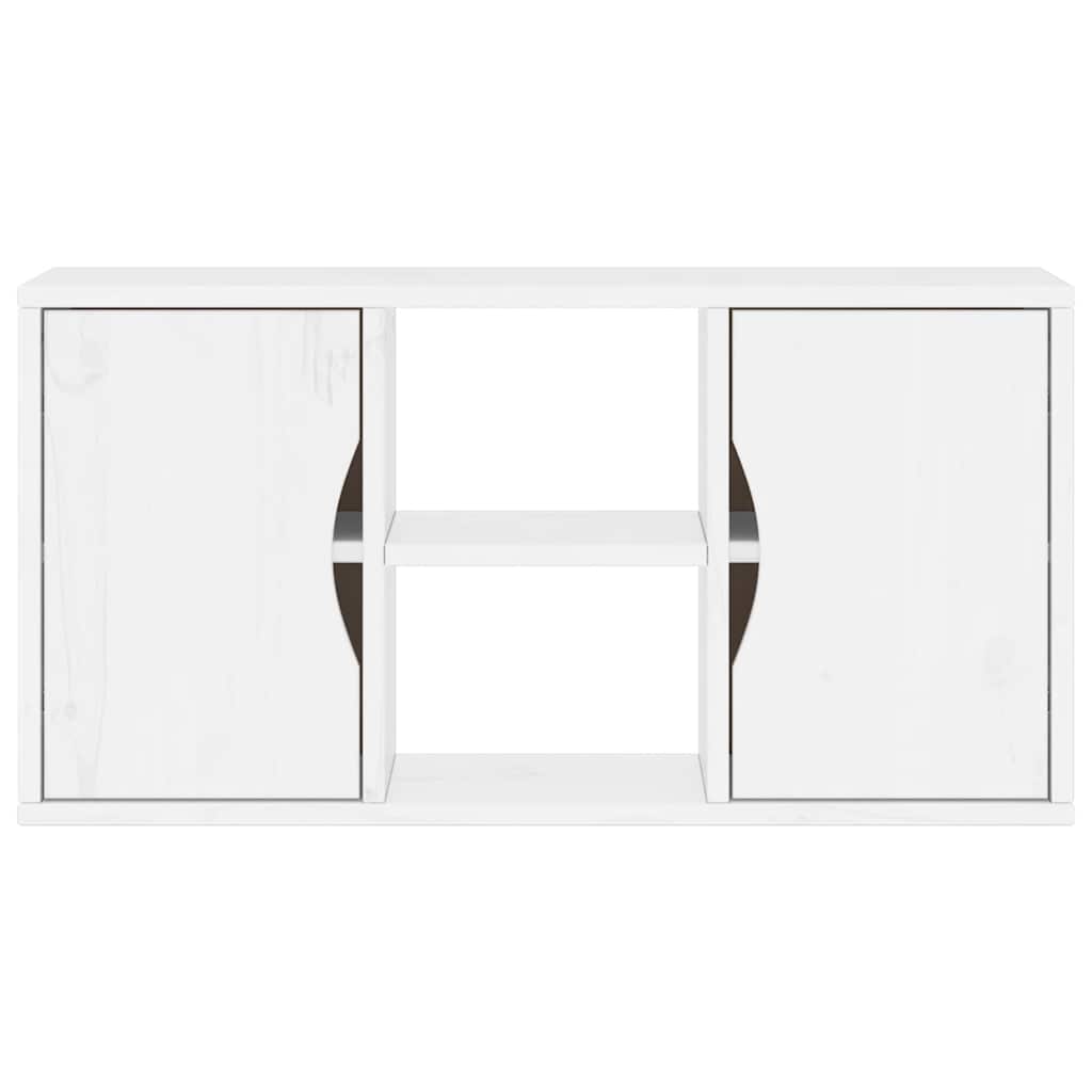 TV-Schrank ODDA Weiß 79x24x40 cm Massivholz Kiefer