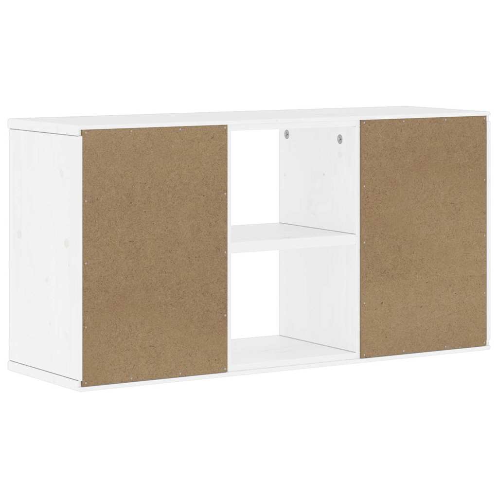 TV-Schrank ODDA Weiß 79x24x40 cm Massivholz Kiefer