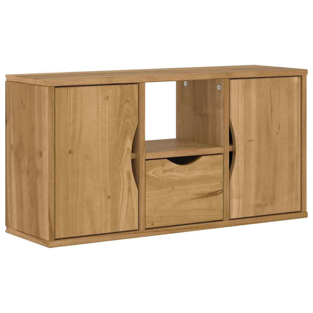 TV-Schrank mit Schublade ODDA 79x24x40 cm Massivholz Kiefer