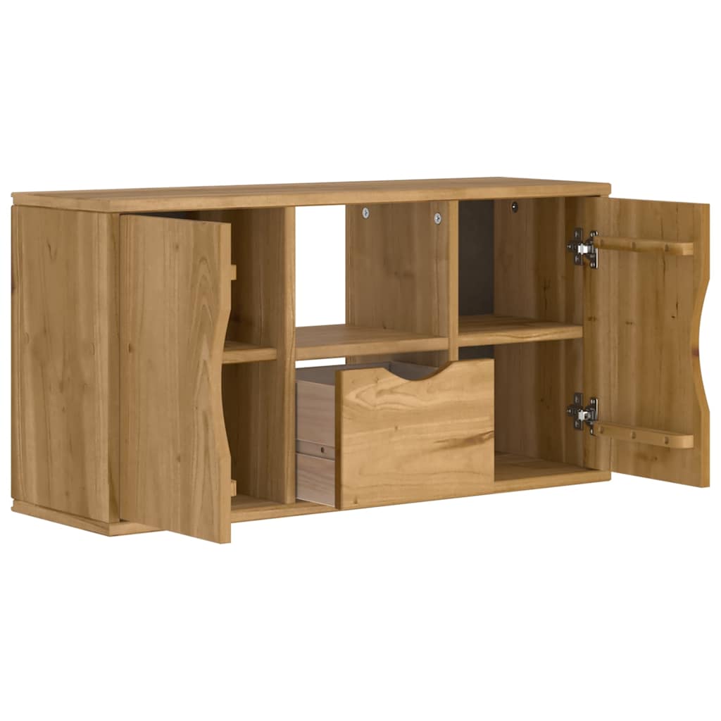 TV-Schrank mit Schublade ODDA 79x24x40 cm Massivholz Kiefer