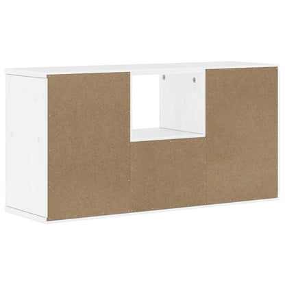 TV-Schrank mit Schublade Weiß 79x24x40 cm Massivholz Kiefer
