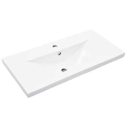 Waschbeckenunterschrank mit Einbaubecken Betongrau