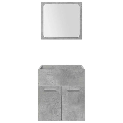 5-tlg. Badmöbel-Set Betongrau Holzwerkstoff