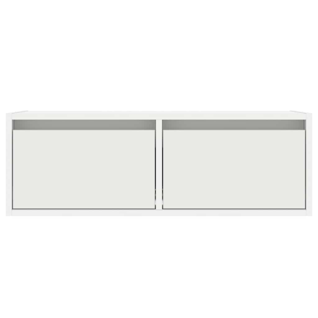 TV-Schrank mit LED-Leuchten Weiß 75x35,5x25 cm