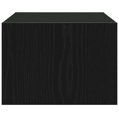 TV-Schrank mit LED-Leuchten Schwarz Eichen-Optik 75x35,5x25 cm