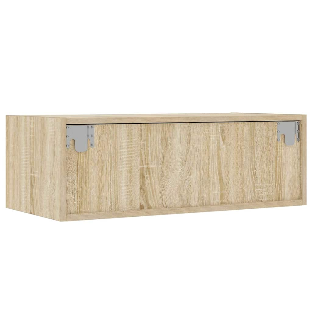 TV-Schrank mit LED-Leuchten Sonoma-Eiche 75x35,5x25 cm