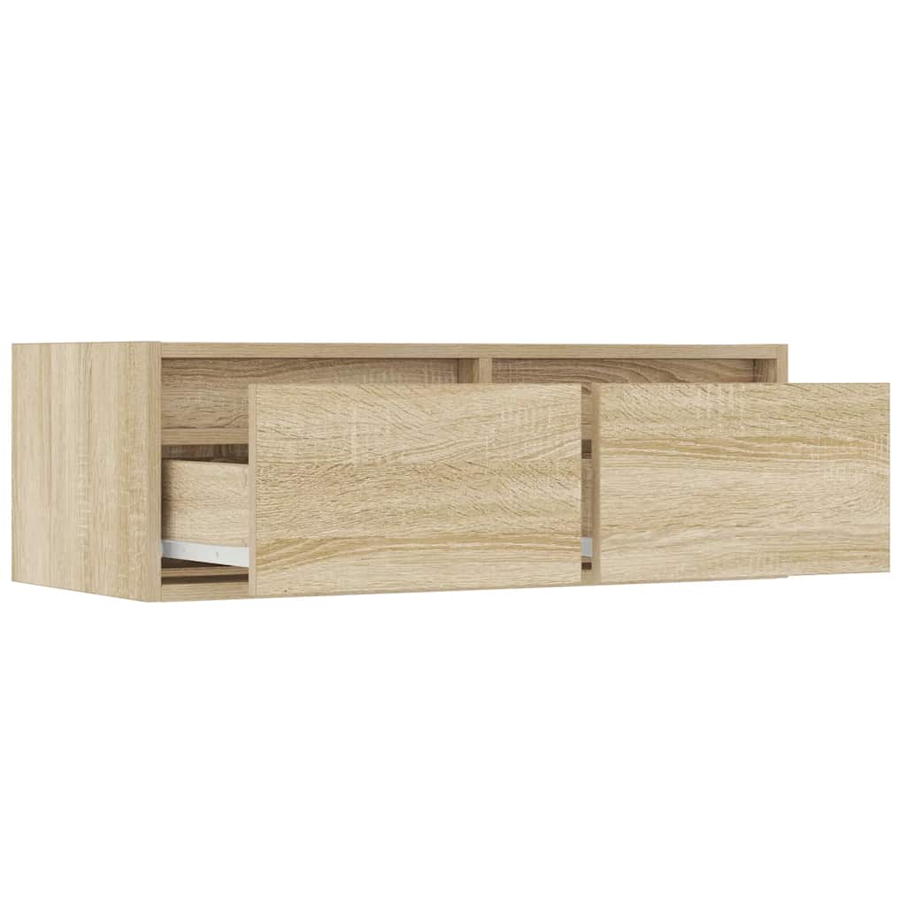 TV-Schrank mit LED-Leuchten Sonoma-Eiche 75x35,5x25 cm