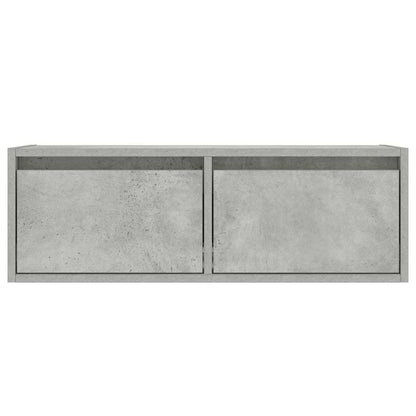 TV-Schrank mit LED-Leuchten Betongrau 75x35,5x25 cm