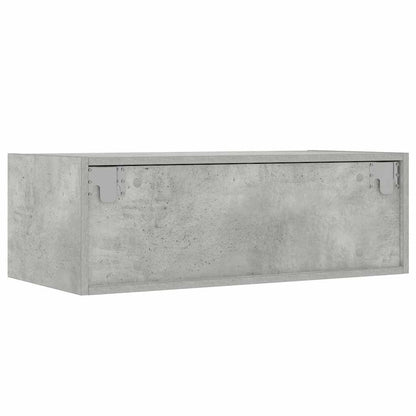 TV-Schrank mit LED-Leuchten Betongrau 75x35,5x25 cm