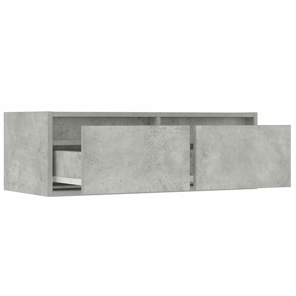 TV-Schrank mit LED-Leuchten Betongrau 75x35,5x25 cm