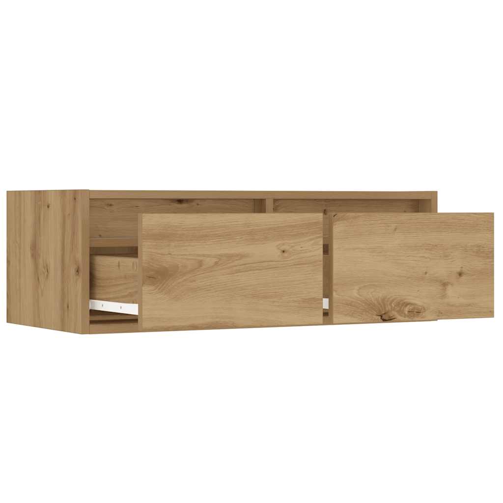 TV-Schrank mit LED-Leuchten Artisan-Eiche 75x35,5x25 cm