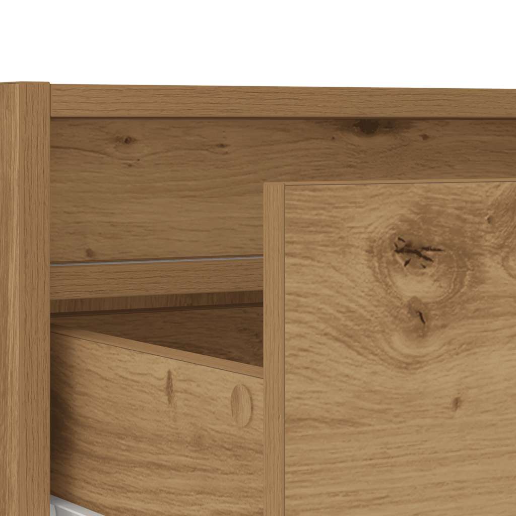 TV-Schrank mit LED-Leuchten Artisan-Eiche 75x35,5x25 cm