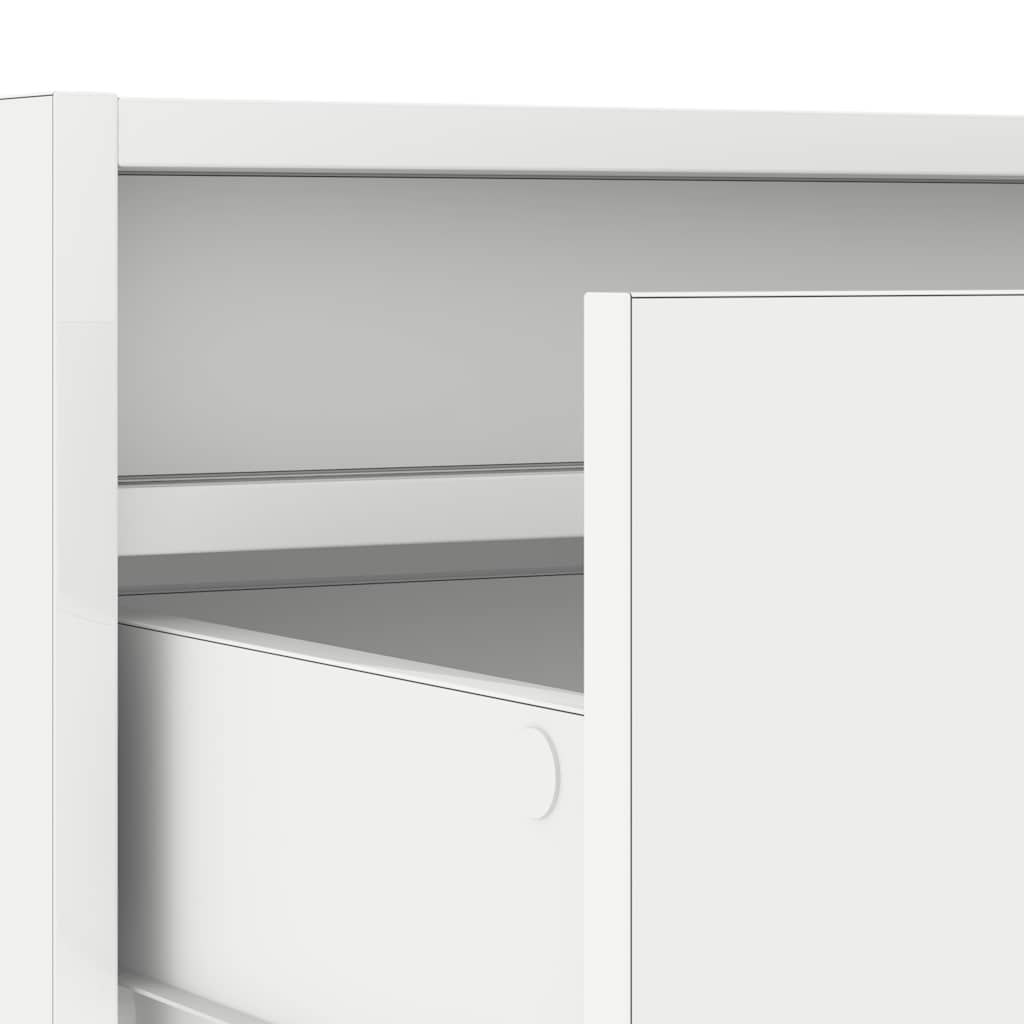 TV-Schrank mit LED-Leuchten Weiß 100x35,5x25 cm