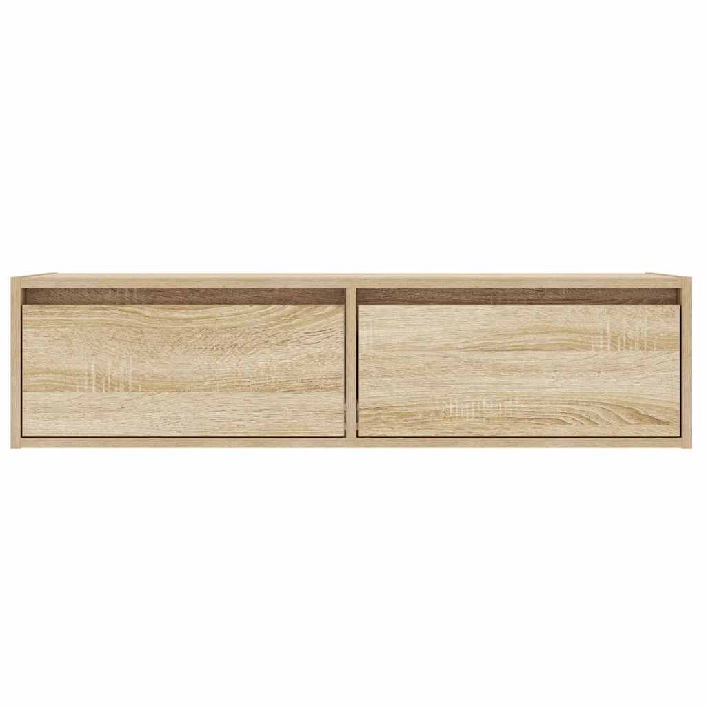 TV-Schrank mit LED-Leuchten Sonoma-Eiche 100x35,5x25 cm