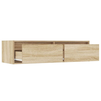 TV-Schrank mit LED-Leuchten Sonoma-Eiche 100x35,5x25 cm