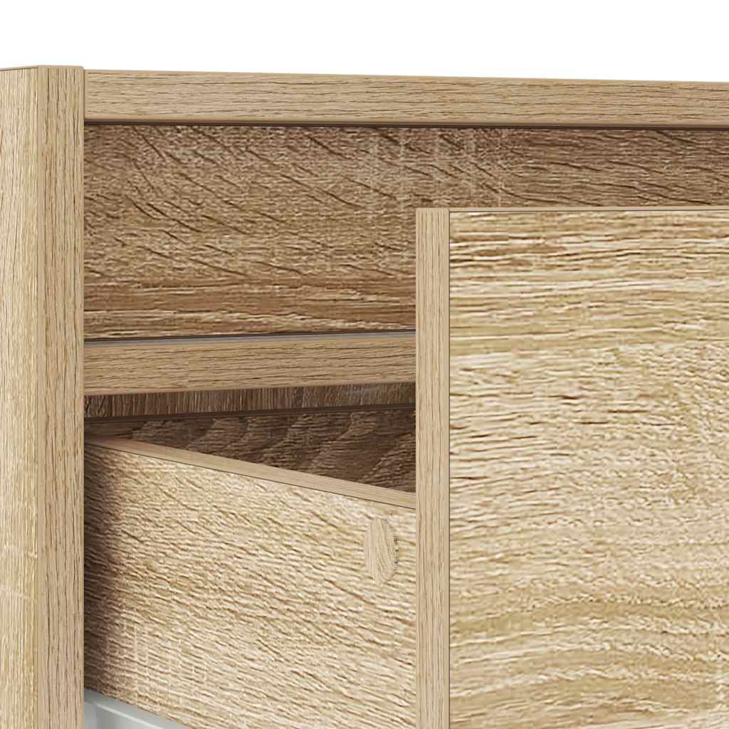 TV-Schrank mit LED-Leuchten Sonoma-Eiche 100x35,5x25 cm