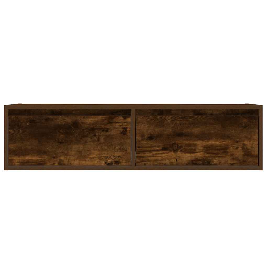 TV-Schrank mit LED-Leuchten Räuchereiche 100x35,5x25 cm