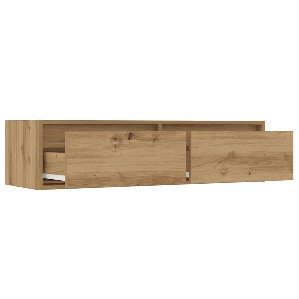 TV-Schrank mit LED-Leuchten Artisan-Eiche 100x35,5x25 cm