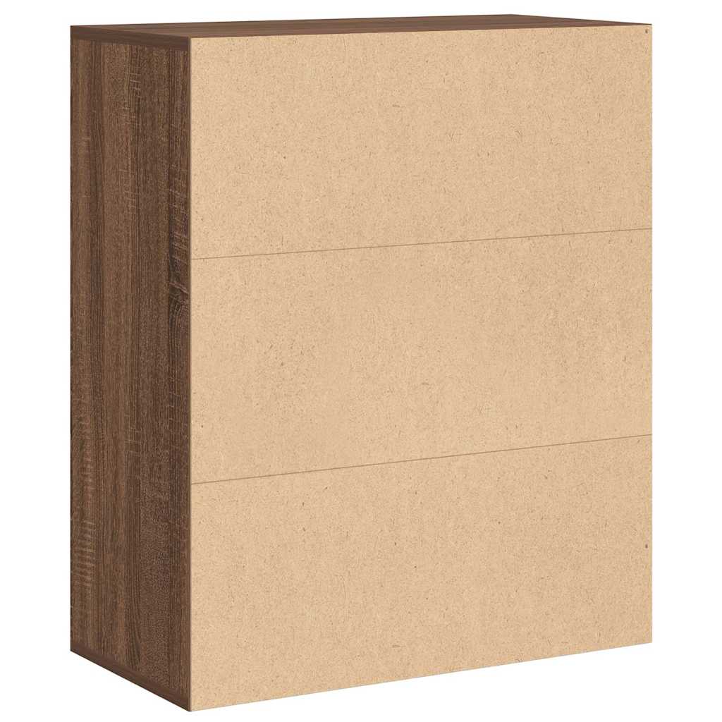 Bücherregal Braun Eichen-Optik 60x30x71,5 cm Holzwerkstoff