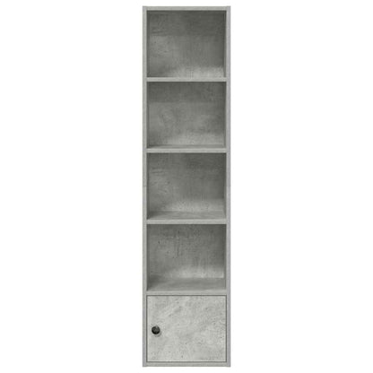 Bücherregal Betongrau 31x24x127 cm Holzwerkstoff