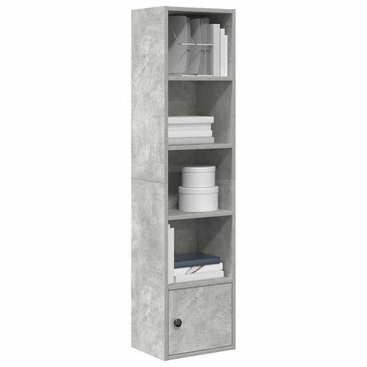 Bücherregal Betongrau 31x24x127 cm Holzwerkstoff