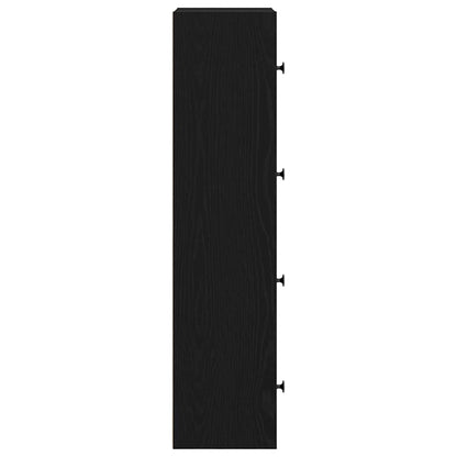 Bücherregal Schwarz Eichen-Optik 40x24x102 cm Holzwerkstoff