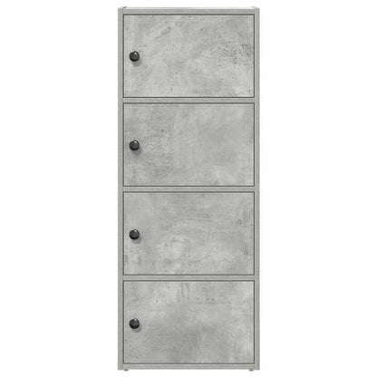 Bücherregal Betongrau 40x24x102 cm Holzwerkstoff