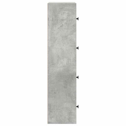 Bücherregal Betongrau 40x24x102 cm Holzwerkstoff