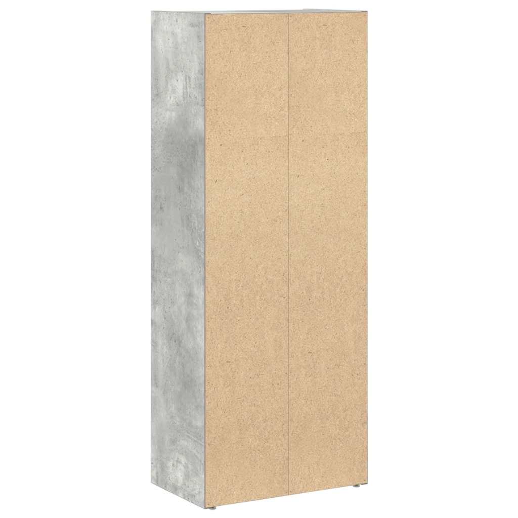 Bücherregal Betongrau 40x24x102 cm Holzwerkstoff