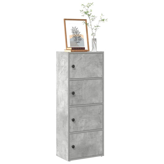 Bücherregal Betongrau 40x24x102 cm Holzwerkstoff