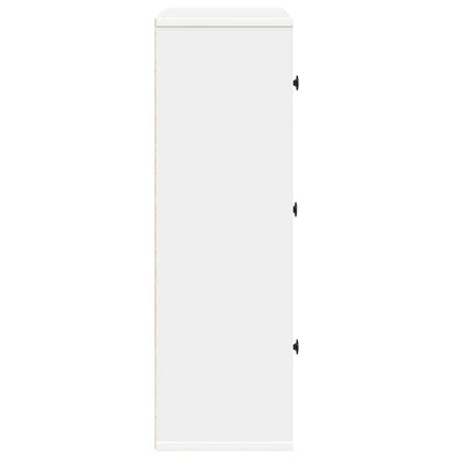 Bücherregal Weiß 60x24x76,5 cm Holzwerkstoff