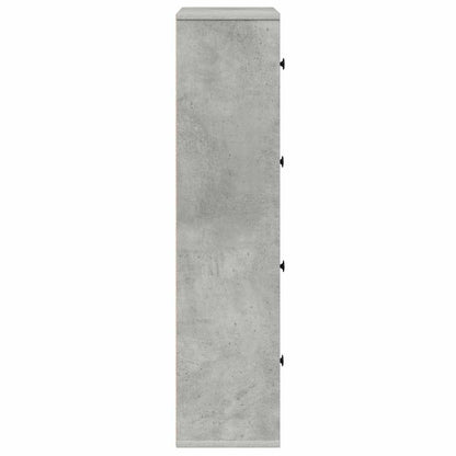 Bücherregal Betongrau 60x24x101,5 cm Holzwerkstoff
