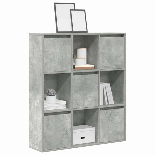 Bücherregal Betongrau 89x24x101,5 cm Holzwerkstoff