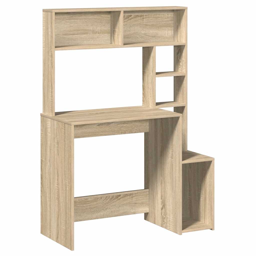 Schreibtisch mit Regal Sonoma-Eiche 100x45x140 cm Holzwerkstoff